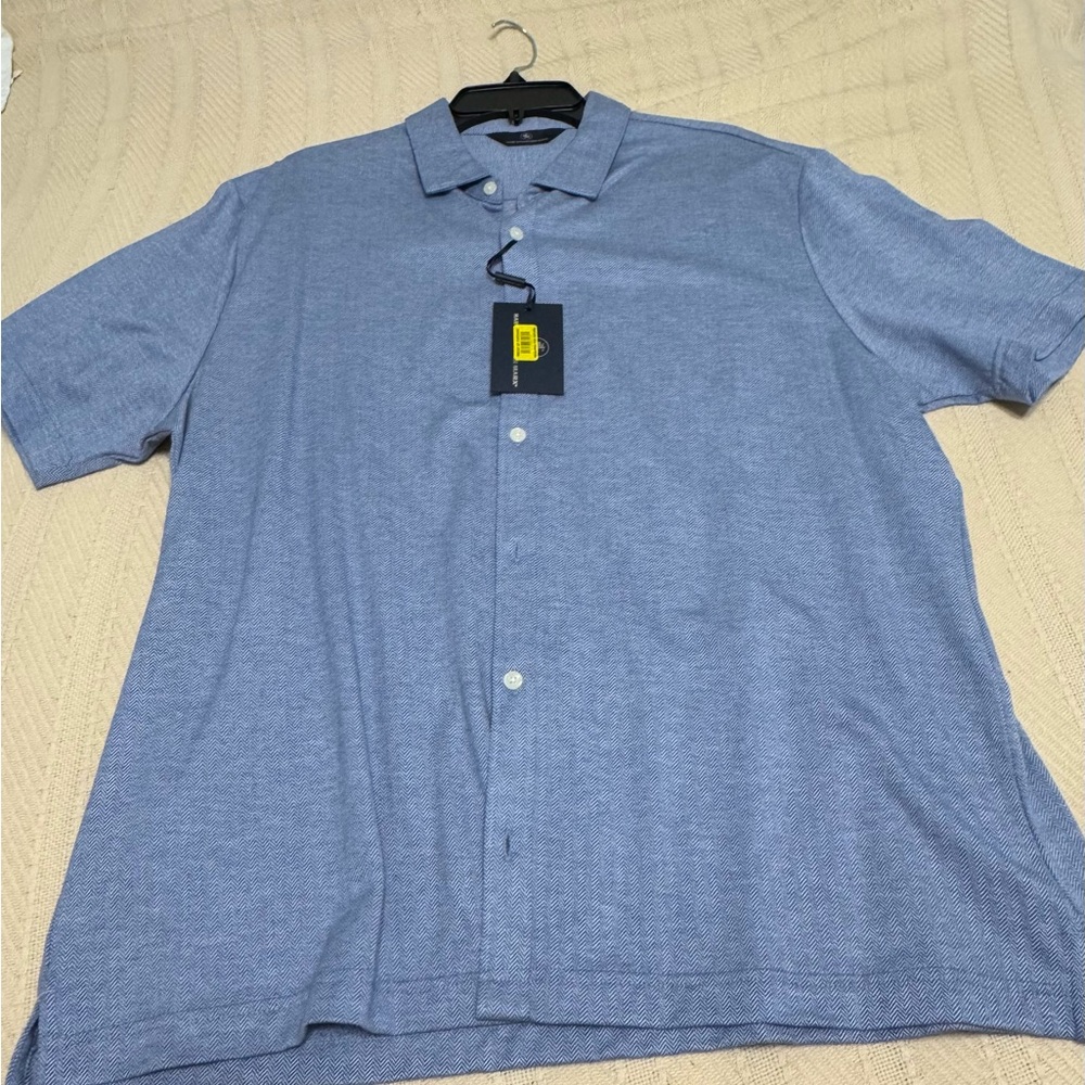 Hart Schaffner Marx Blue Casual Button Down Shirt